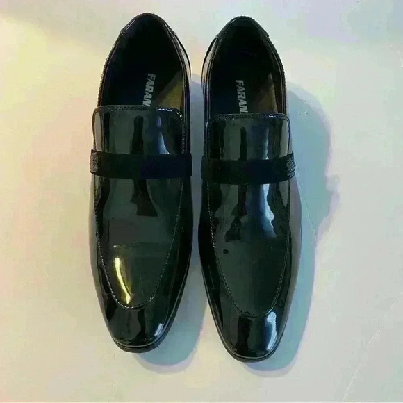 Faranzi Tuxedo Shoes Patent Leather Wedding Captoe Formal Oxford Shoes 8 NWOB - Picture 4 of 11